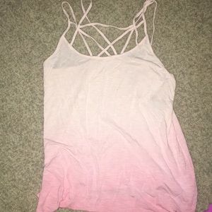 american eagle outfitters pink ombré tank top